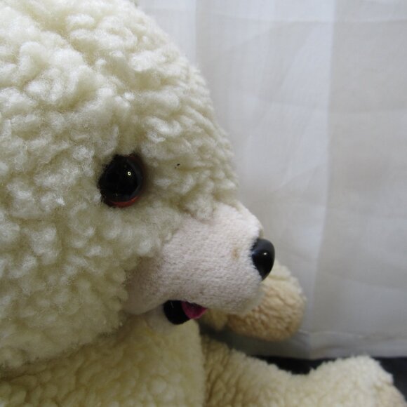 VINTAGE 1986 Russ Snuggle Bear Plush 15" Cream Ivory Teddy Fabric Softener Toy - Picture 5 of 11